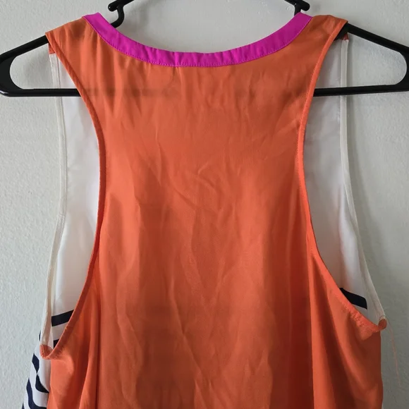 MAEVE ANTHROPOLOGIE Racerback Tanktop Blouse Colorblock Pinstripes Size Large - Picture 14 of 14
